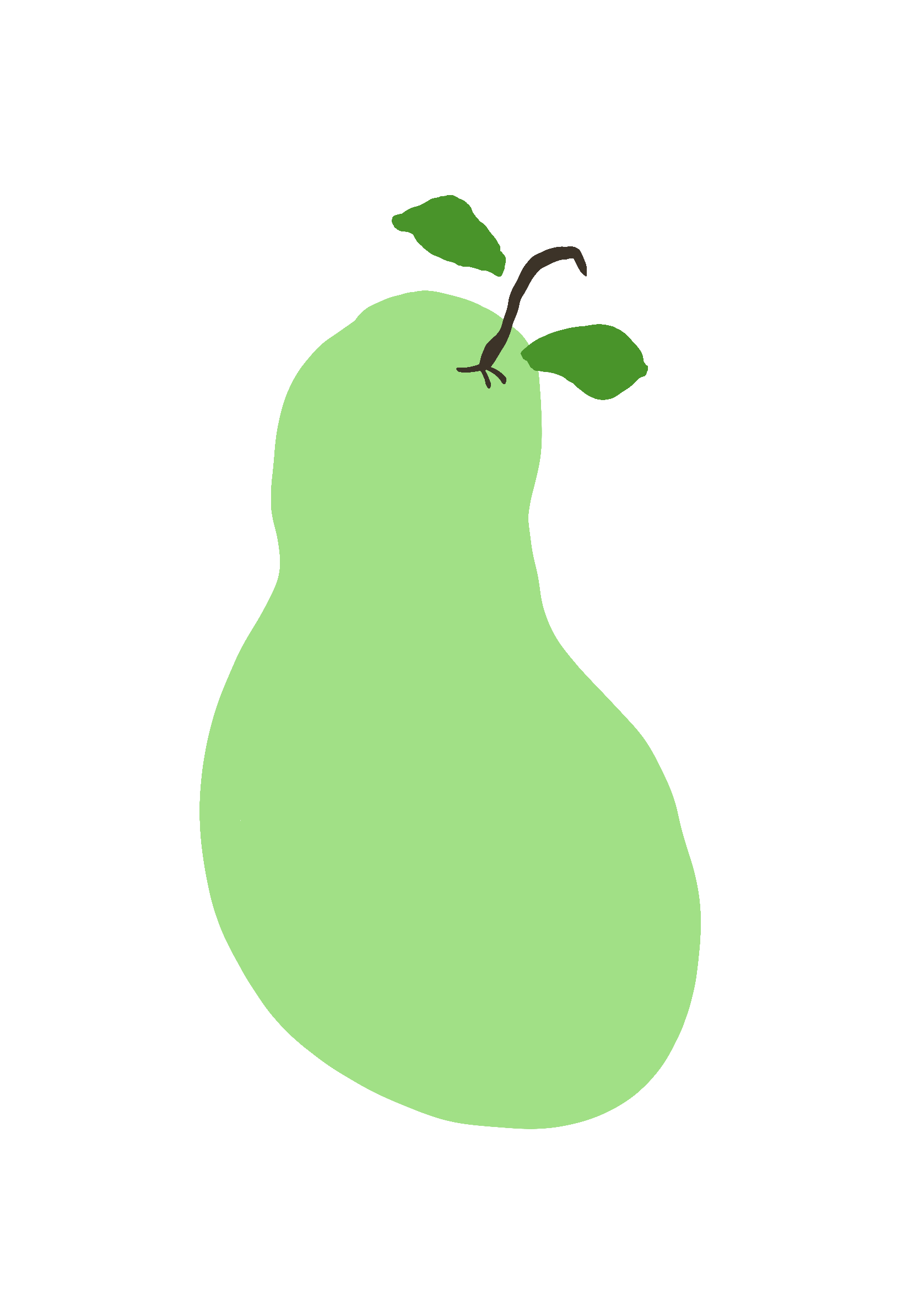drawing of a pear