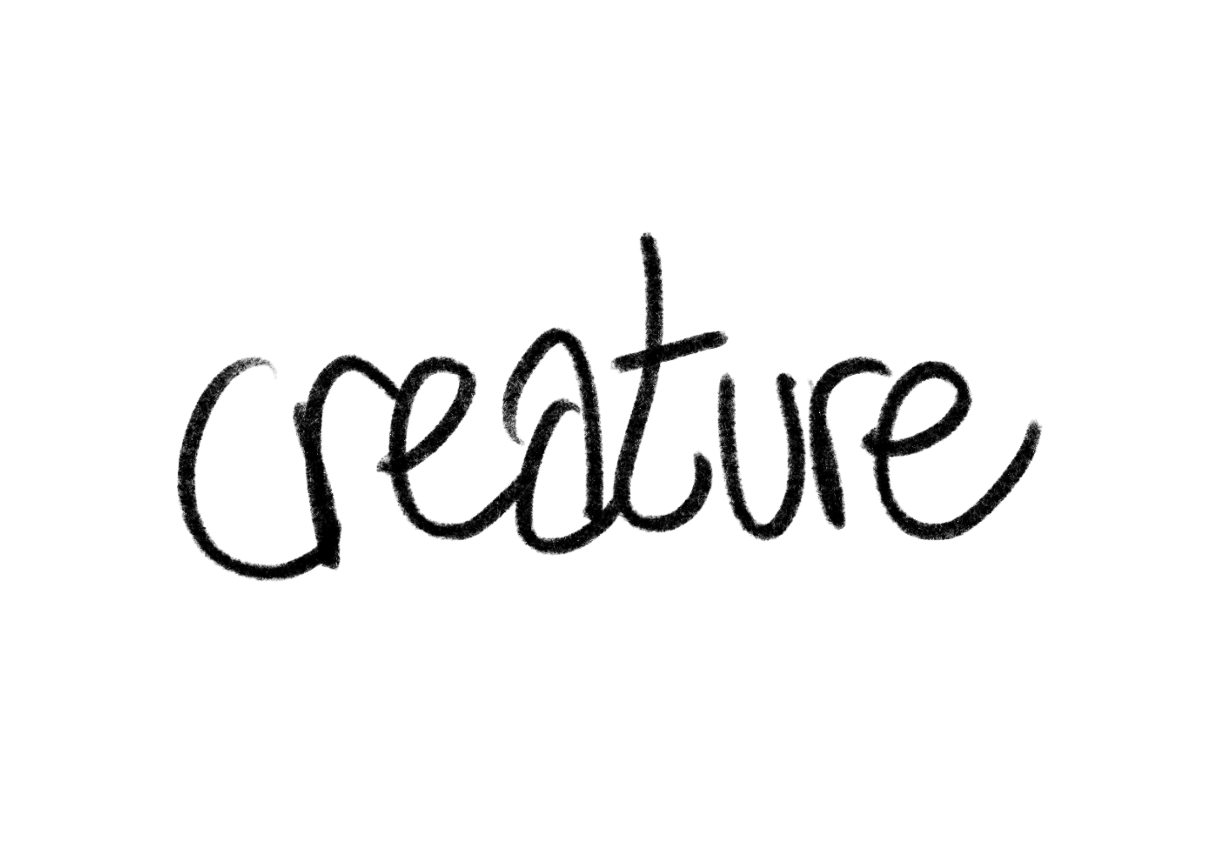 creature in handwriting