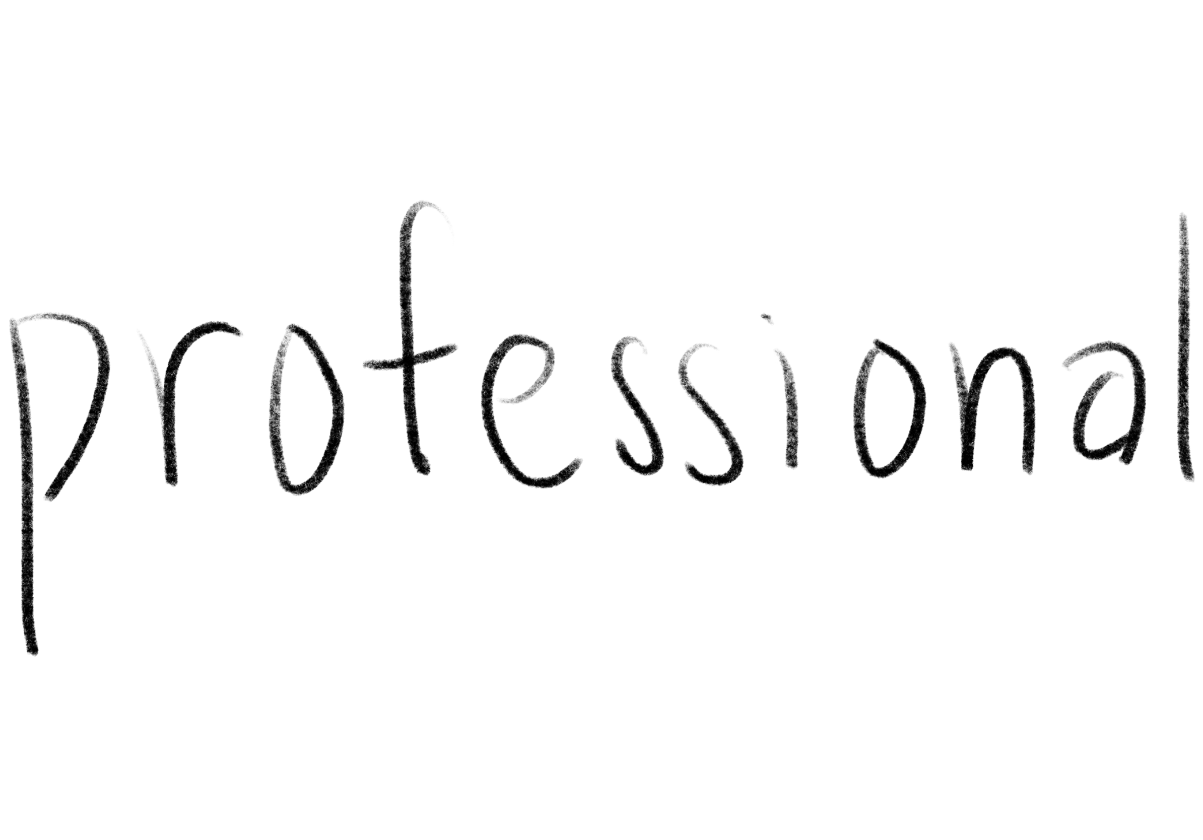 professional in handwriting
